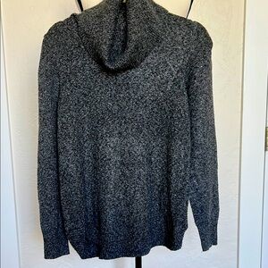 Tamari - Marbled Black and White Long Sleeve Sweater, Size M